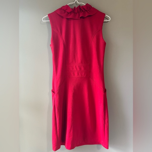 NWT French Laundry by Neto, size 4, body con, mini red dress with ruffles - Picture 6 of 8